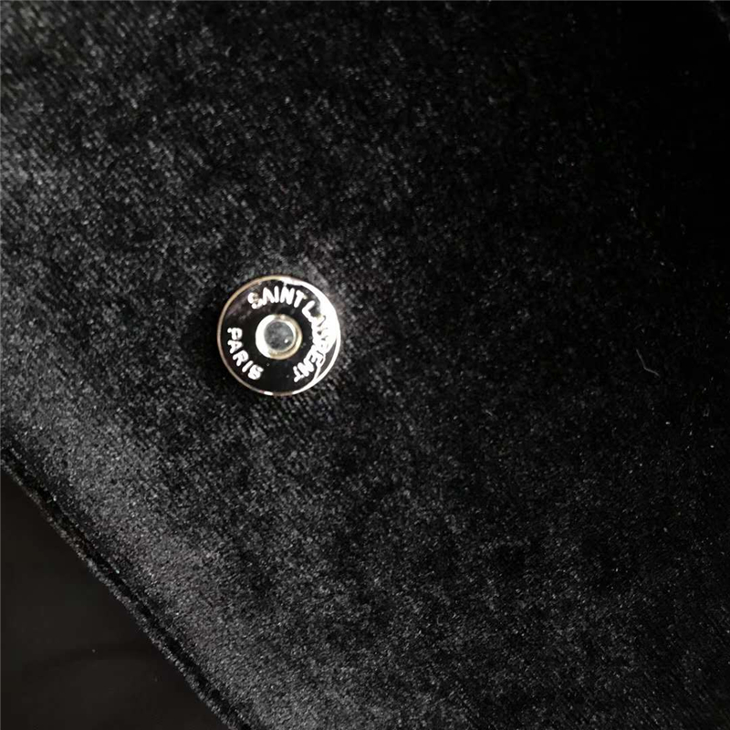 491521 YSL圣羅蘭 天鵝絨 帶鉆五金 手拿肩背 流蘇兩用包 黑色