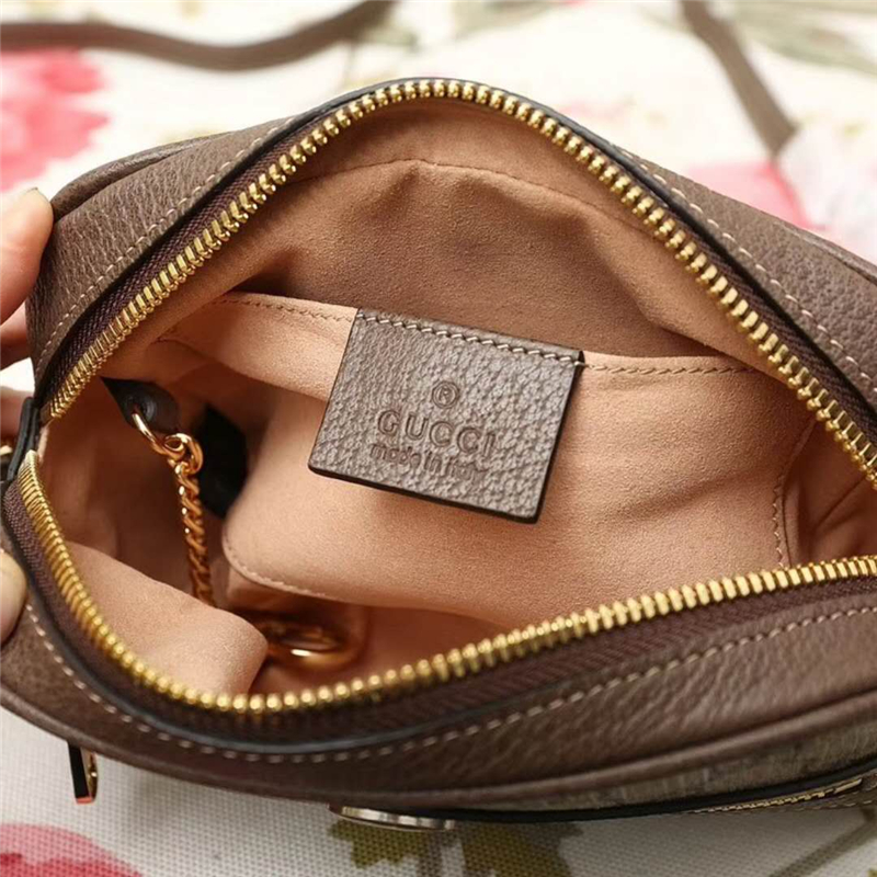 517350 GUCCI Ophidia系列 高級人造帆布 迷你手袋 烏木色