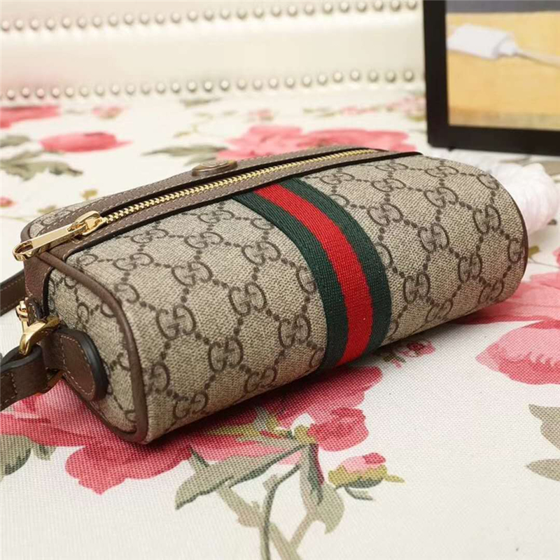 517350 GUCCI Ophidia系列 高級人造帆布 迷你手袋 烏木色