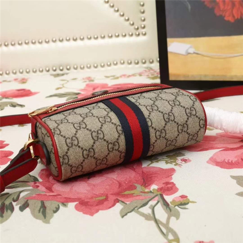 517350 GUCCI Ophidia系列 高級人造帆布 迷你手袋 紅色