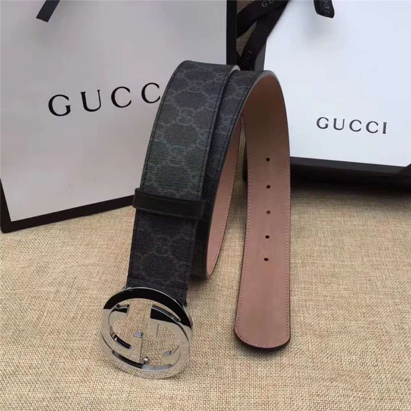 古馳 Gucci 原單面料 頭層樹膏磨砂底 雙G扣頭