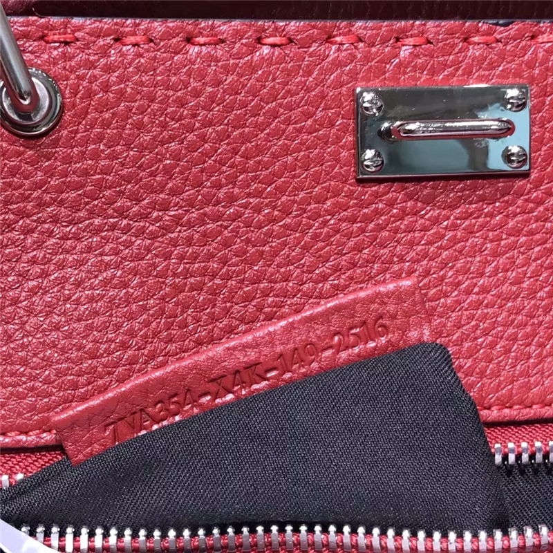 3516 Fendi芬迪 PEEKABOO 羅馬手提包 浮雕表情 芬迪公文包 紅色