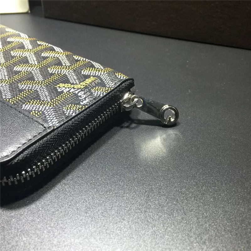 020135 GOYARD戈雅 2018新款 多卡位多隔層 時尚休閑 女士 拉鏈長款錢夾 黑色