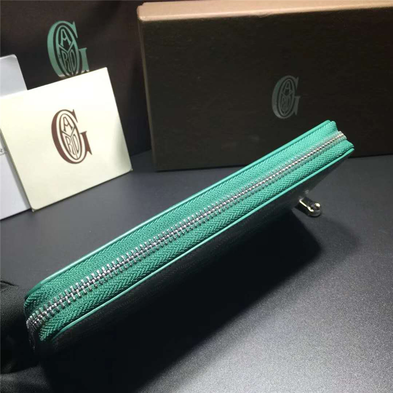 020135 GOYARD戈雅 2018新款 多卡位多隔層 時尚休閑 女士 拉鏈長款錢夾 綠色