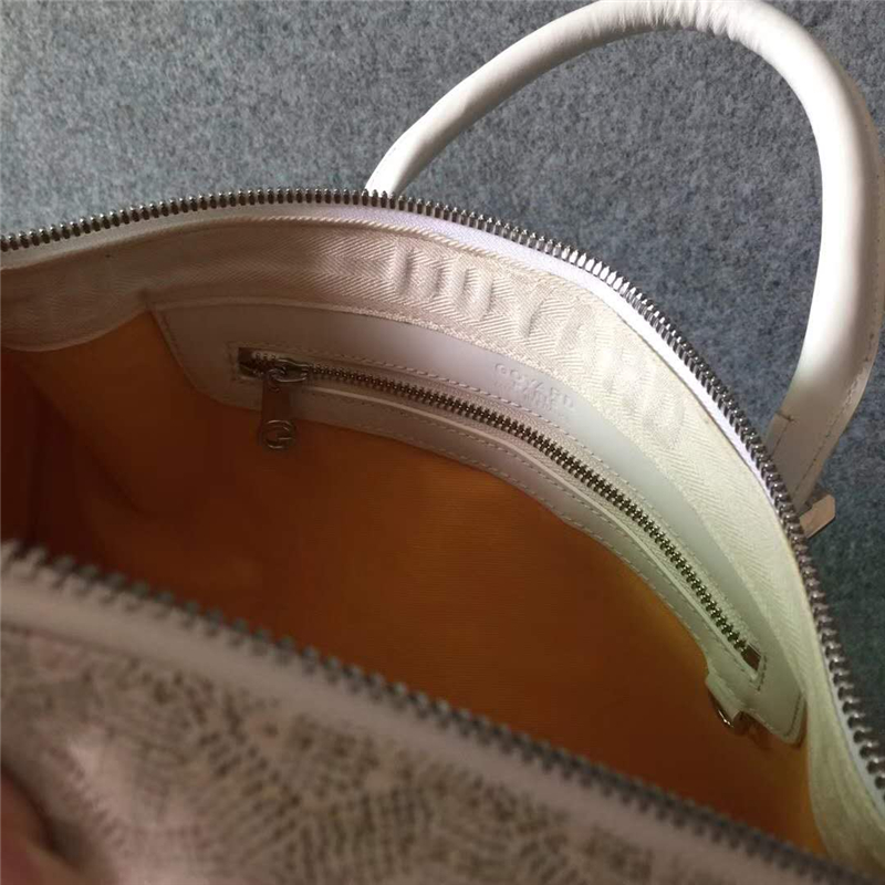 Goyard戈雅旅行包 真皮 手提袋 波士頓旅行袋 白色