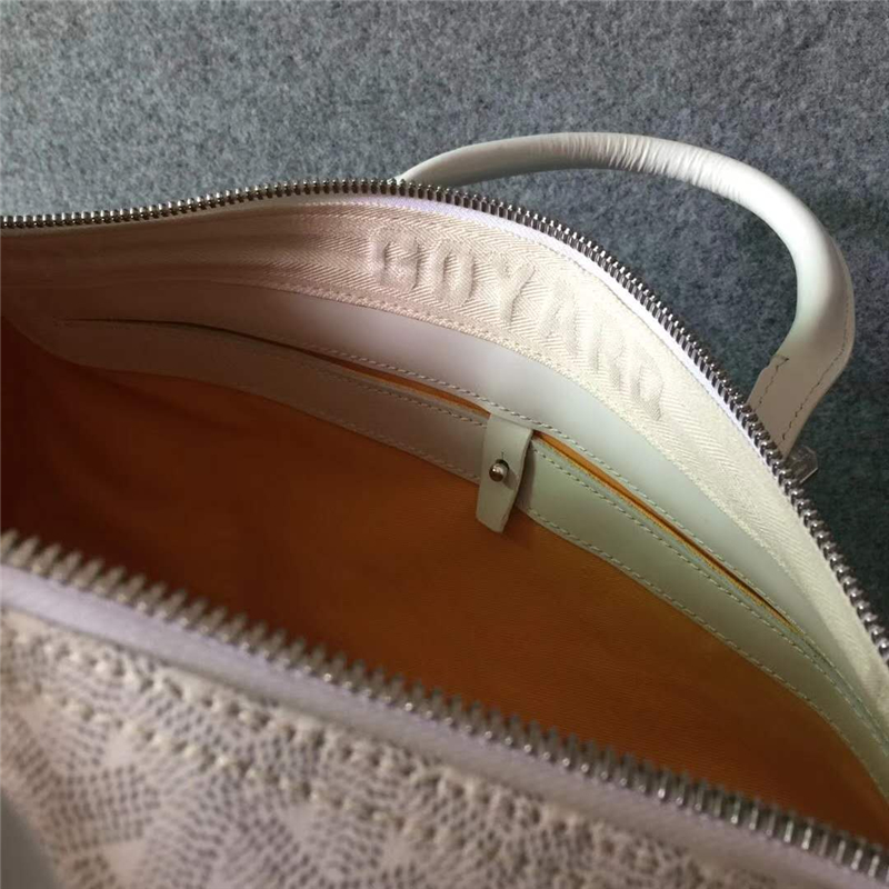 Goyard戈雅旅行包 真皮 手提袋 波士頓旅行袋 白色