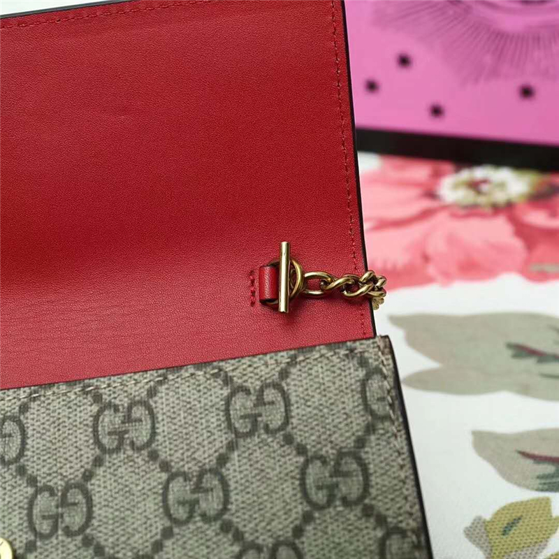 481291 Gucci Garden紀(jì)念品 櫻桃系列新款 翻蓋 鏈條肩包 烏木色