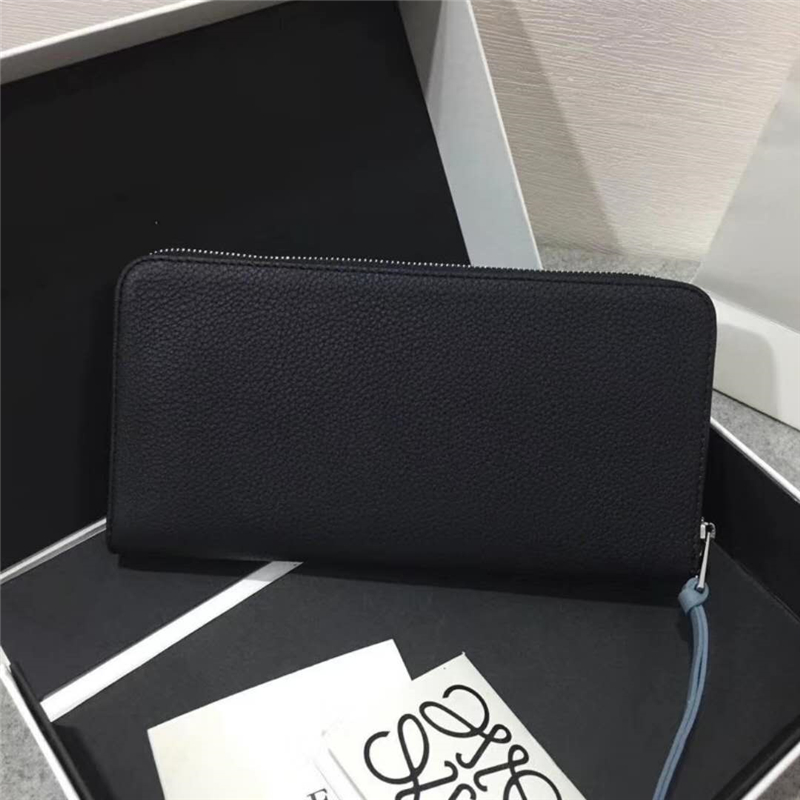 3598 Loewe錢包 羅意威新款 T拉鏈長夾 軟珠地小牛皮