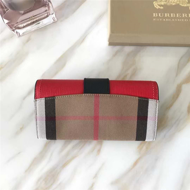 Burberry新款 巴寶莉錢包 皮革 長款錢夾 手掌紋小牛皮