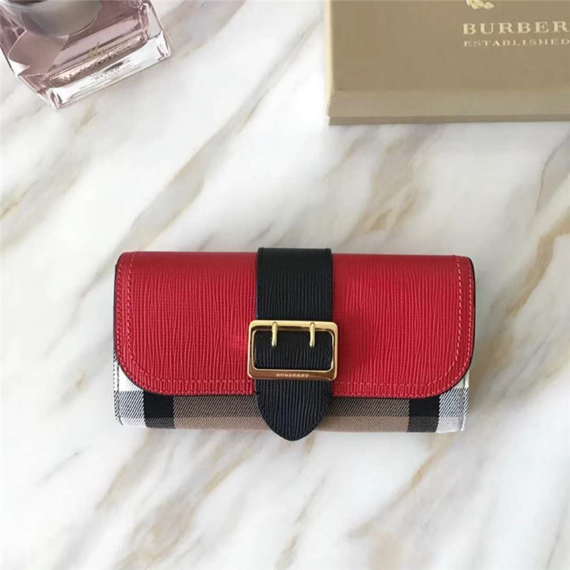 Burberry新款 巴寶莉錢包 皮革 長款錢夾 手掌紋小牛皮