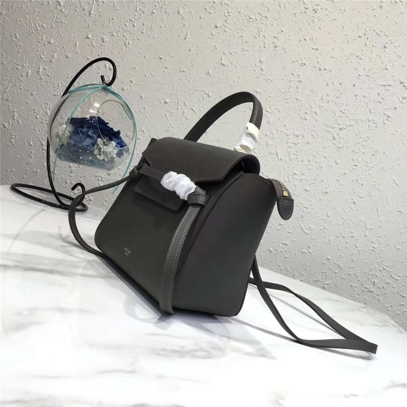 Celine賽琳 Nano鯰魚包 光滑牛皮 流蘇裝飾 鯰魚手提包 墨綠色