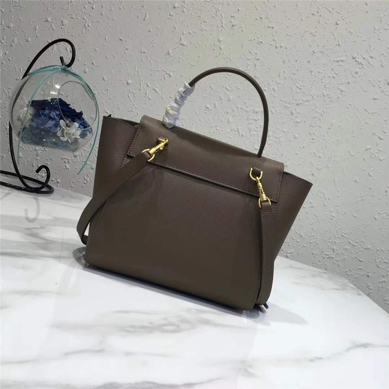 Celine賽琳 Nano鯰魚包 光滑牛皮 流蘇裝飾 鯰魚手提包 棕褐色