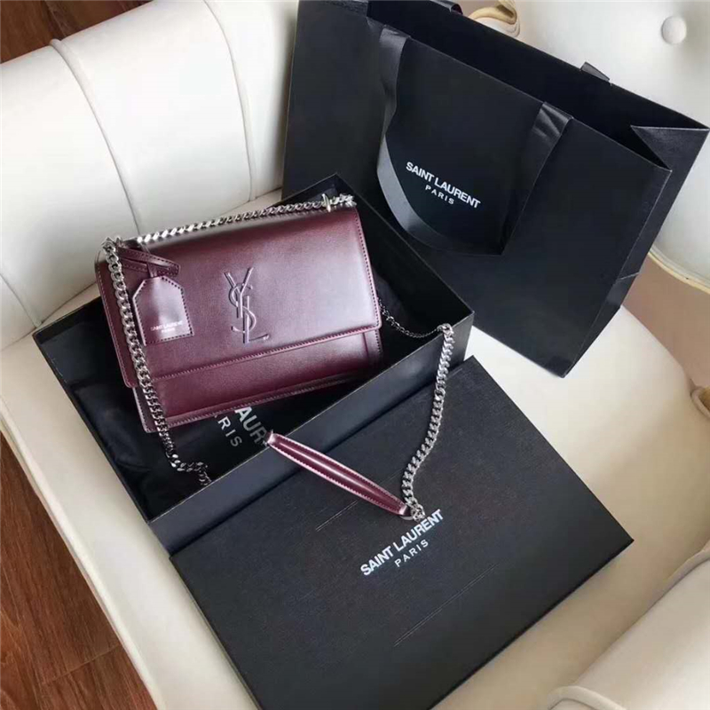 442906 YSL圣羅蘭 Sunset最新 牙簽紋牛皮 翻蓋鏈條包