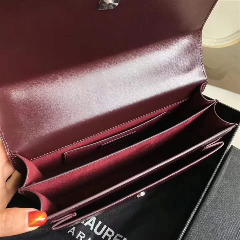 442906 YSL圣羅蘭 Sunset最新 牙簽紋牛皮 翻蓋鏈條包