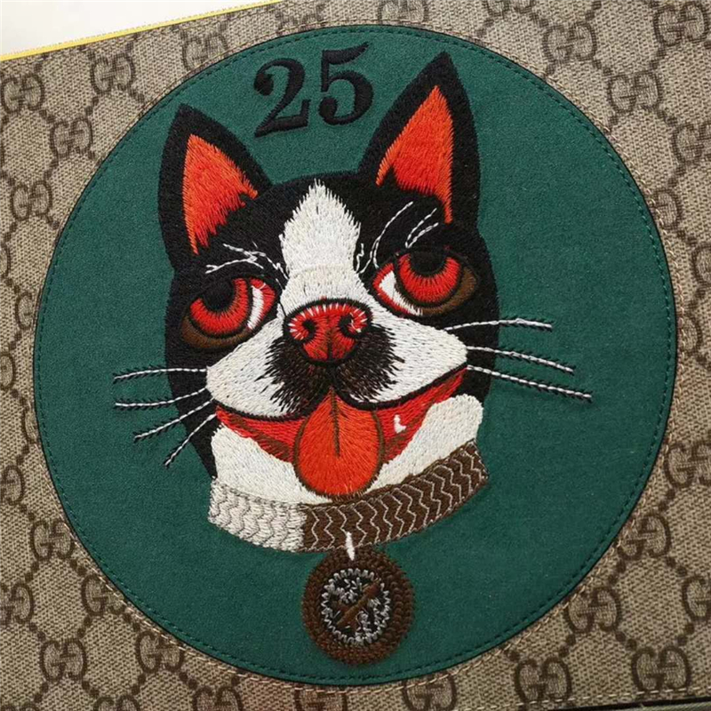 506280 Gucci Bosco圖案 高級(jí)人造帆布 纖薄手包 綠色