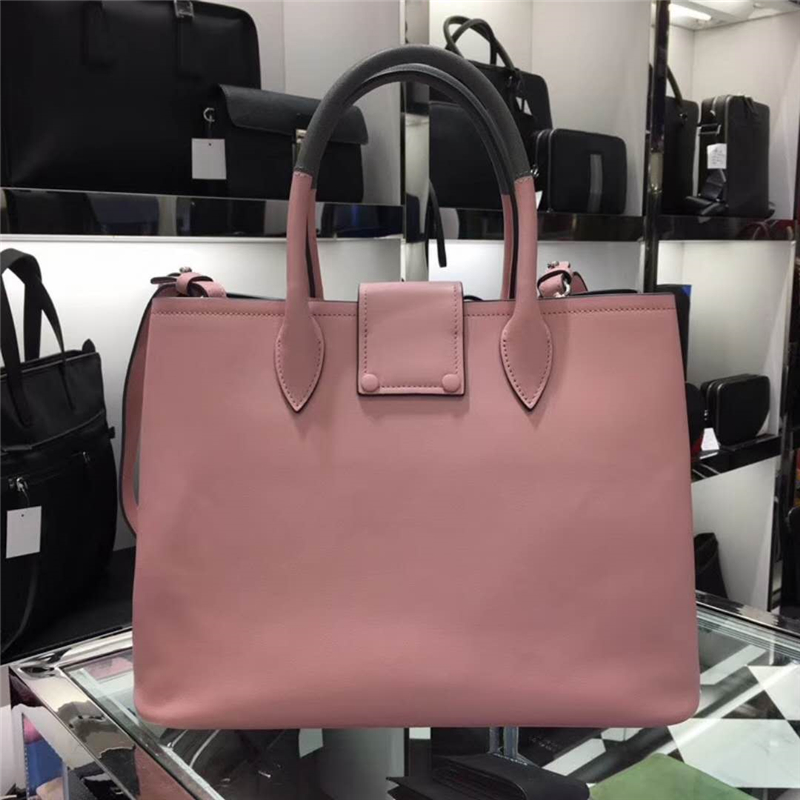 1BG148 Prada普拉達 進口小牛皮 拼色拼皮 女手提包