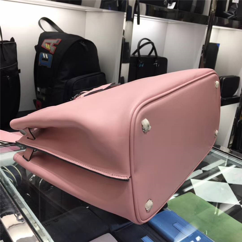 1BG148 Prada普拉達 進口小牛皮 拼色拼皮 女手提包