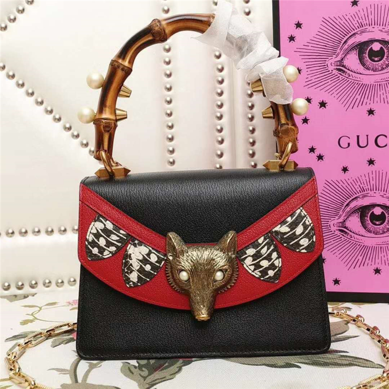 466428 GUCCI女包 古馳黑狐貍 全球限量款 專柜新款