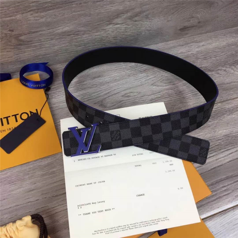 M0019 LV皮帶 原單品質 專柜新包裝 進口牛皮 手工縫線 雙面可用