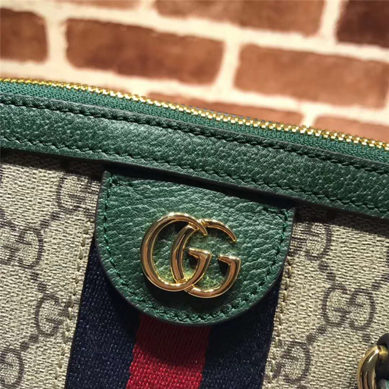 524533 Gucci Ophidia系列 GG圖案 復古風 經典手提包 烏木色