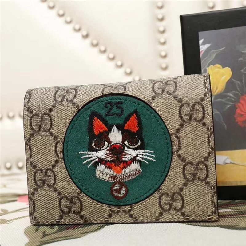 506277 Gucci錢包 Gucci時尚休閑錢夾 古馳女士短款錢包 狗頭刺繡