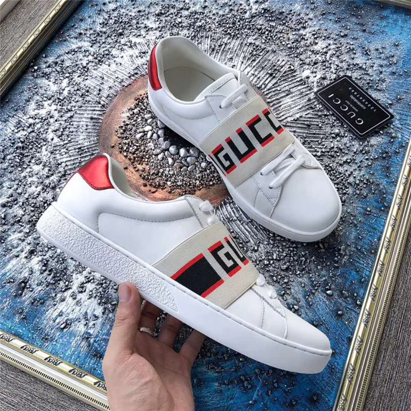 GUCCI 猛虎 刺繡 低幫運動鞋 Gucci小白鞋 白色