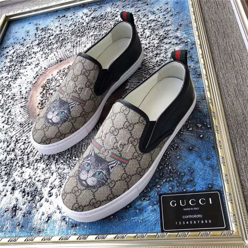 GUCCI男鞋 古馳鞋子 進口牛皮 全手工 GUCCI專用面料