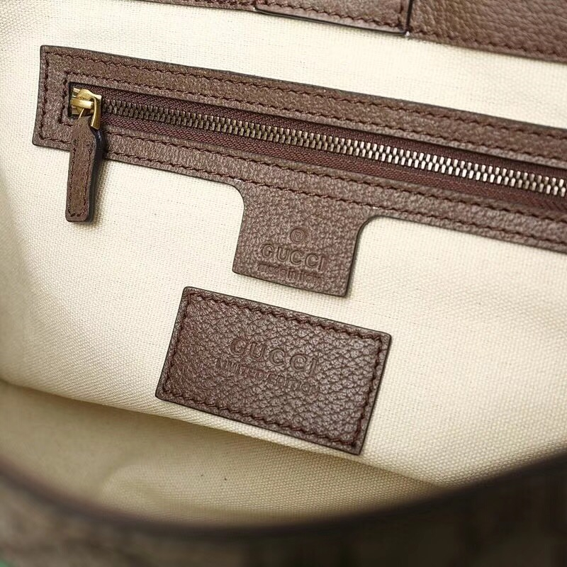 473887 Gucci 梗犬波士頓Bosco圖案 高級人造帆布 購物袋 綠色