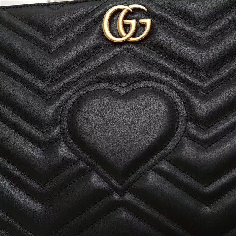 488450 Gucci包包 古馳手拿包 波浪紋鏈條包 進(jìn)口小牛皮 黃銅