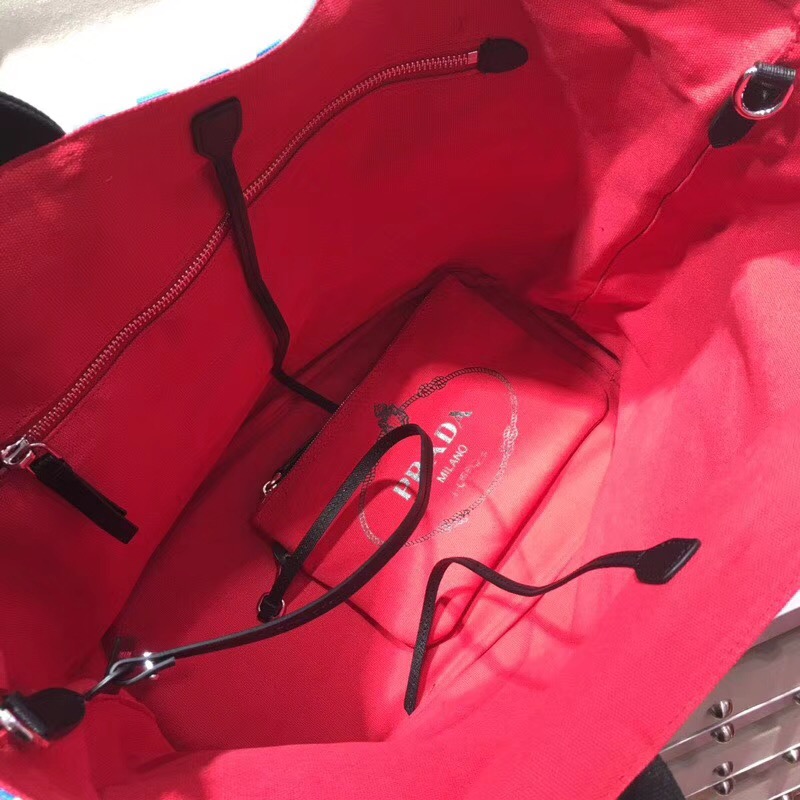 1BG161 Prada女包 普拉達購物袋 專柜同步 絲印拼圖