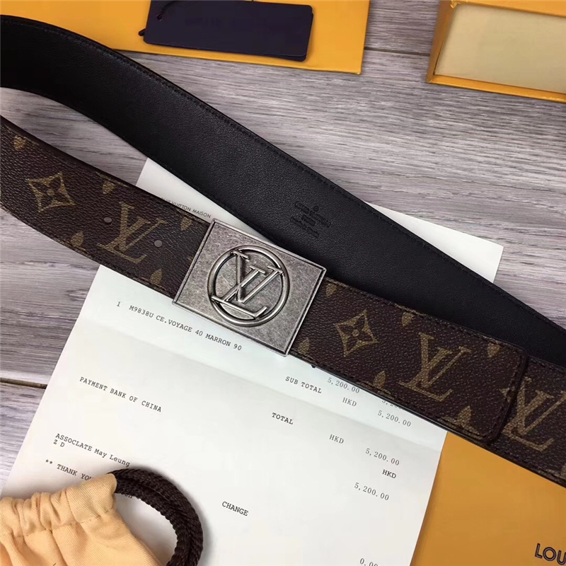 M0024 LOUIS VUITTON 專柜新品 LV皮帶 牛皮皮帶 金屬板扣