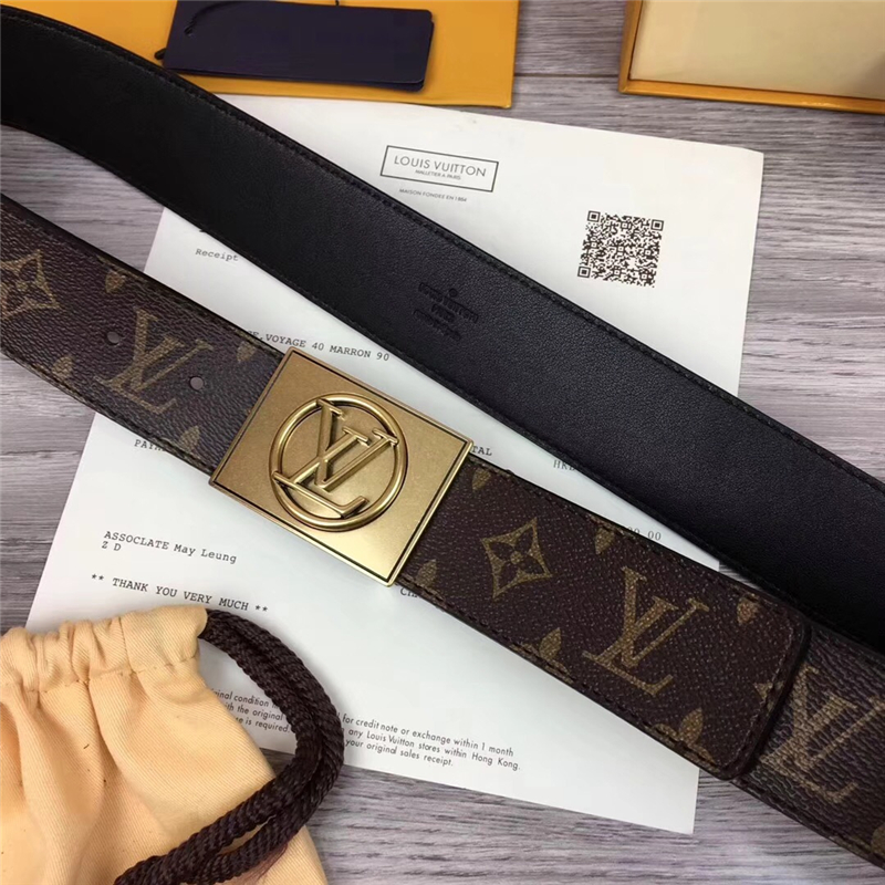 M0024 LOUIS VUITTON 專柜新品 LV皮帶 牛皮皮帶 金屬板扣