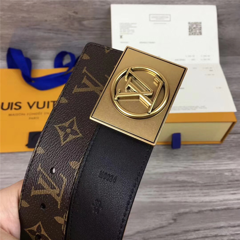 M0024 LOUIS VUITTON 專柜新品 LV皮帶 牛皮皮帶 金屬板扣