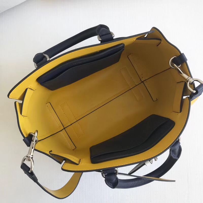 40769461 巴寶莉 The Belt 小號(hào) 三色皮革 貝爾特包 藍(lán)黃白