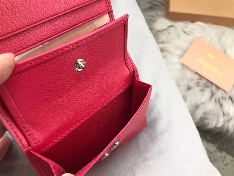 5MV204 MIUMIU 專柜最新 大LOGO 拼色 口袋小錢包 粉色