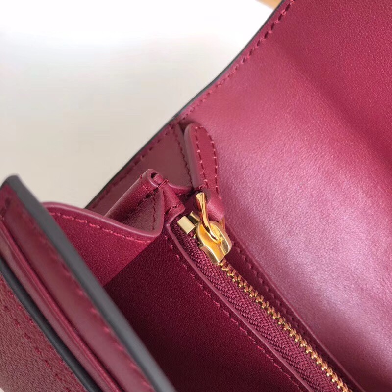 Burberry新款 巴寶莉錢(qián)包 皮革 長(zhǎng)款錢(qián)夾 山羊紋小牛皮 酒紅色