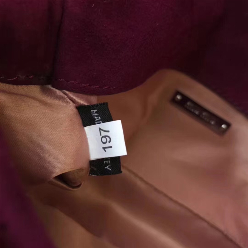 5BD417 MIUMIU繆繆 專柜新款 天鵝絨 珍珠水鉆 鏈條包 紫紅色