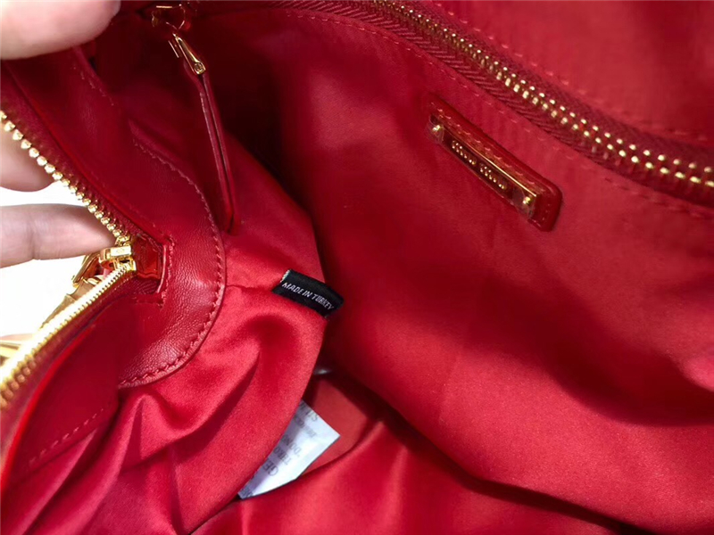 5BB034 MIUMIU繆繆 專柜新款 軟羊革手提包 月牙包 大紅