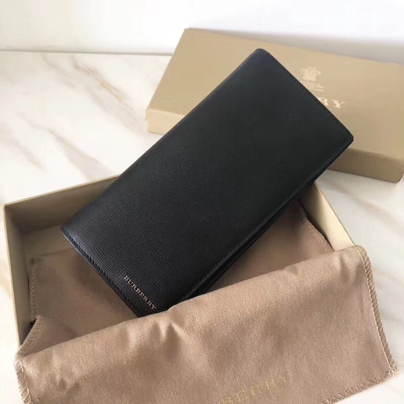 Burberry錢包 巴寶莉錢夾 巴寶莉長款 巴寶莉牛皮錢包 黑色