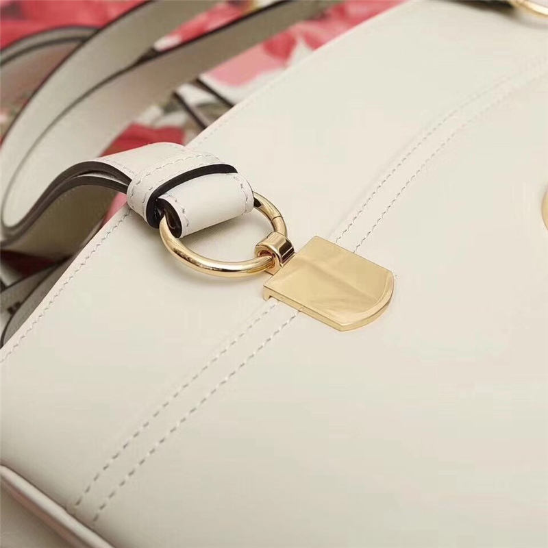 550130 Gucci Arli系列 大號 雙G徽標 復古手提包 白色