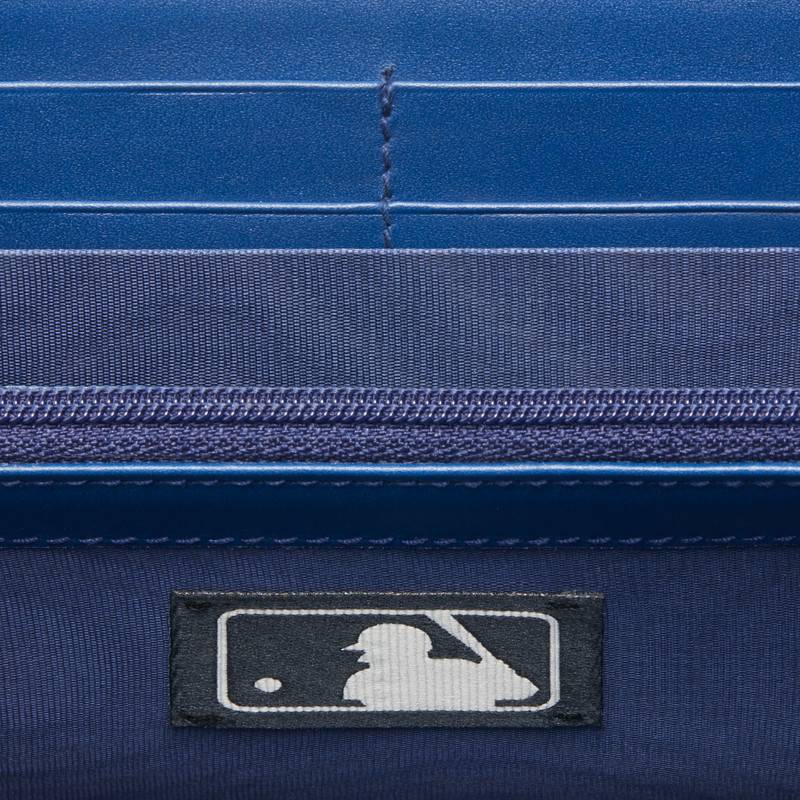 547791 GUCCI 飾New York Yankees™ 貼飾經(jīng)典 GG 全拉鏈錢包 藍(lán)色