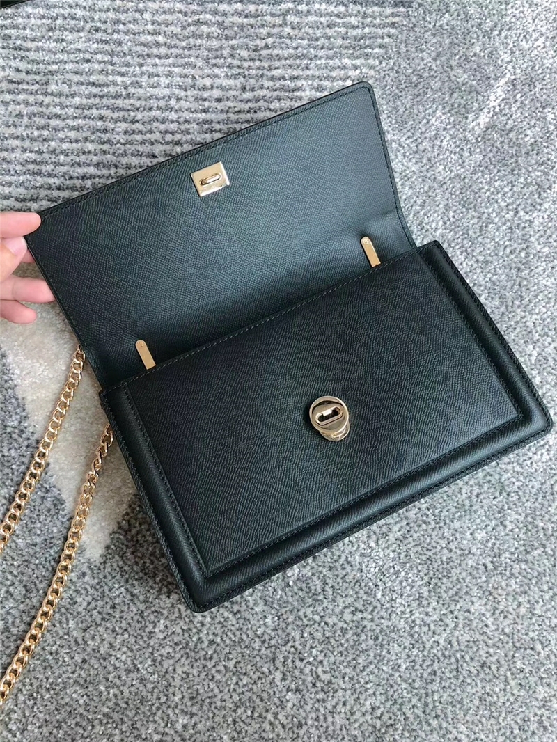 21G462 Ferragamo菲格拉慕 手掌紋牛皮 Vara蝴蝶結(jié) 大號(hào) 鏈條翻蓋包 墨綠