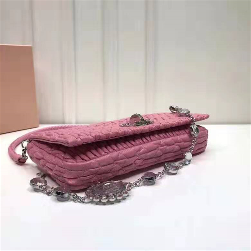 5BD233 MiuMiu 專柜新品 鉆石鏈條包 MiuMiu手包 MiuMiu鏈條包