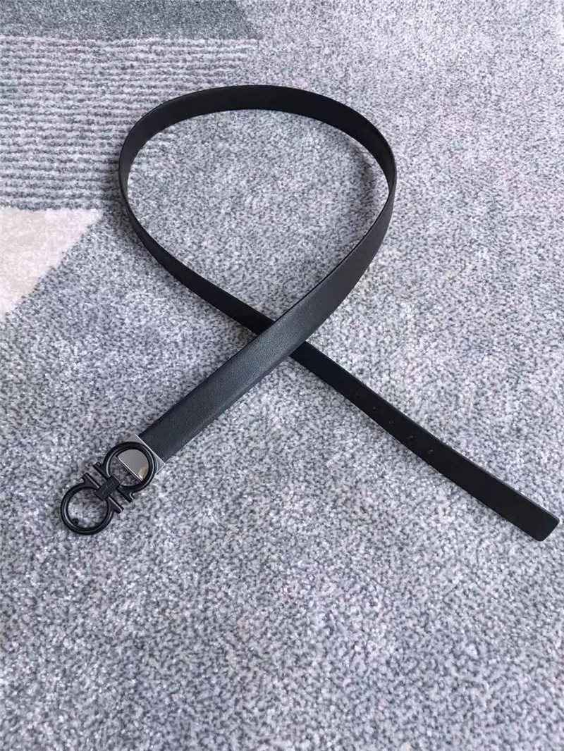 23B559 Ferragamo腰帶 Gancini標(biāo)識(shí) 雙面皮色 菲拉格慕女款腰帶 黑色