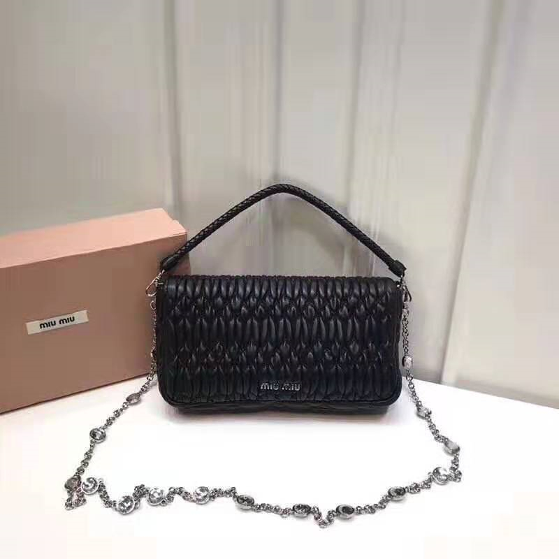 5BD417 MiuMiu女包 繆繆包包 MiuMiu手提包 MiuMiu鏈條包 繆繆山羊紋