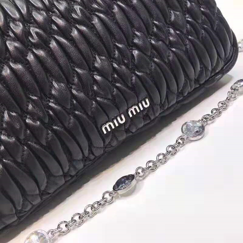 5BD417 MiuMiu女包 繆繆包包 MiuMiu手提包 MiuMiu鏈條包 繆繆山羊紋