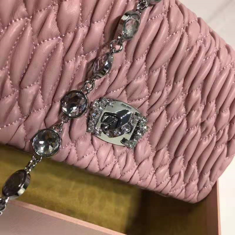 5BH012 MiuMiu女包 繆繆包包 MiuMiu斜挎包 MiuMiu鏈條包 繆繆水晶包