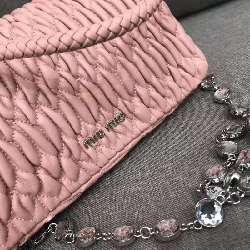 5BH012 MiuMiu女包 繆繆包包 MiuMiu斜挎包 MiuMiu鏈條包 繆繆水晶包