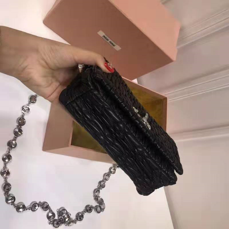 5BH012 MiuMiu女包 繆繆包包 MiuMiu斜挎包 MiuMiu鏈條包 繆繆水晶包