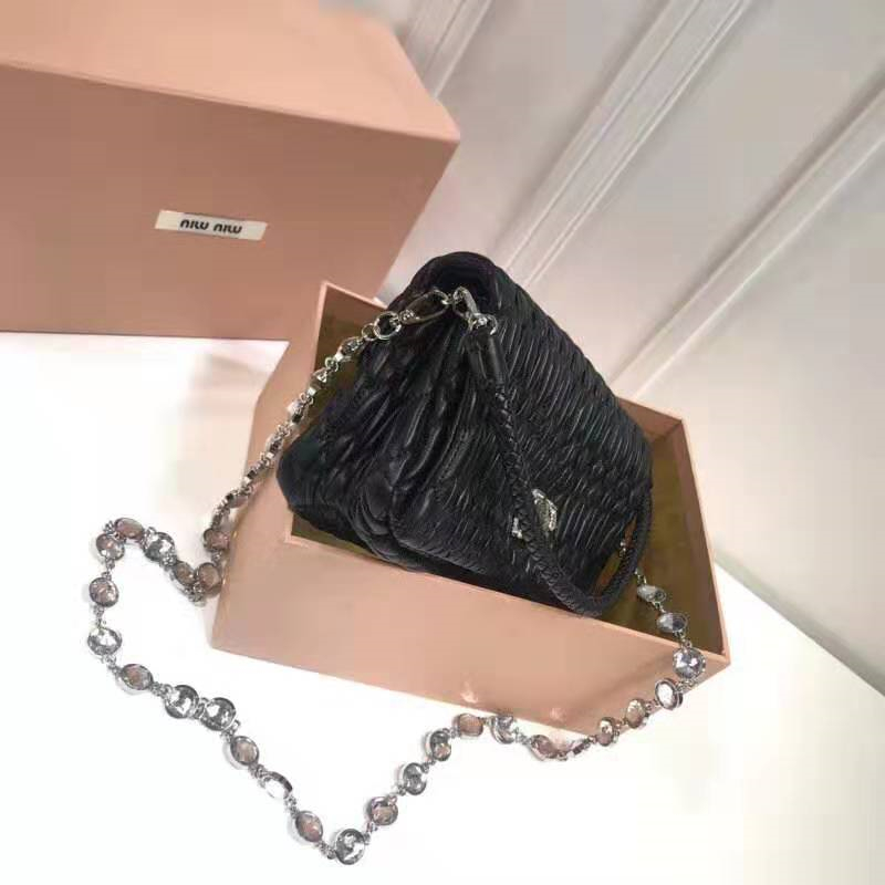 5BH012 MiuMiu女包 繆繆包包 MiuMiu斜挎包 MiuMiu鏈條包 繆繆水晶包